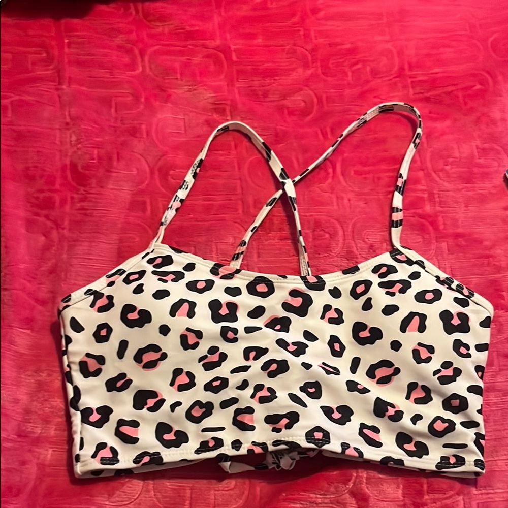 Leopard Print Bikini Top